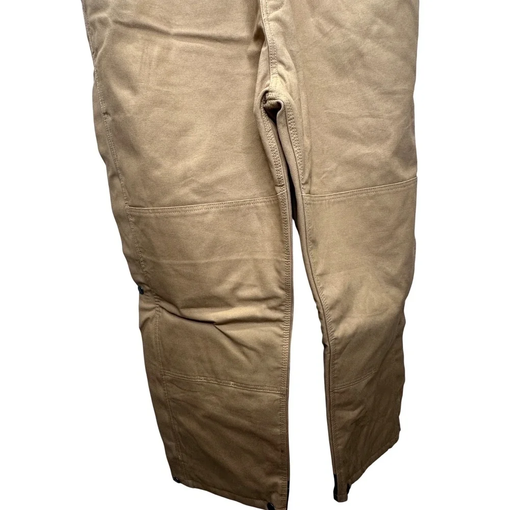 Ridgecut‎ Toughwear Rigid Duck Insulated Bib Overalls Brown Double knee Size L